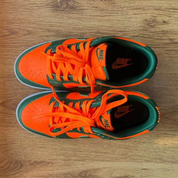 Nike Dunk Low Retro Miami Hurricanes Style - Picture 2 of 5